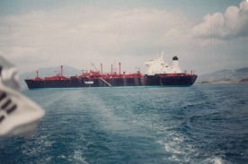 MV Staffordshire as storage vessel Yeosu South Korea 1982