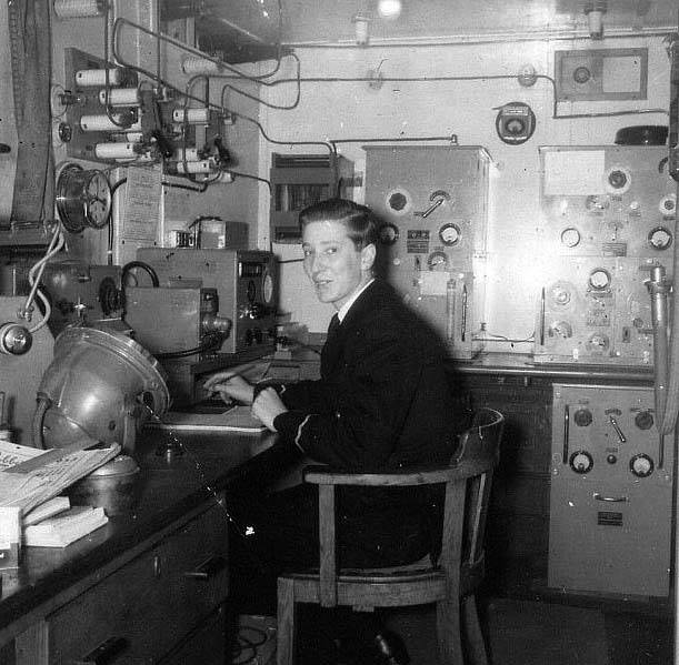 Radio room of Royal Mail ship "Drina"