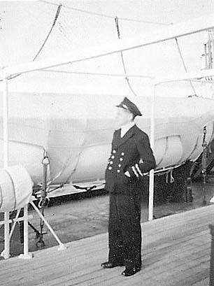 John Garner aboard MV Radnorshire